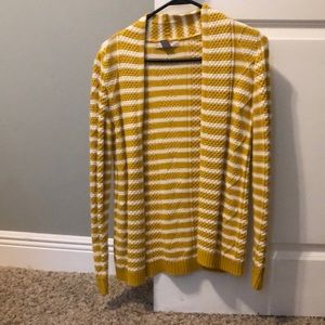 Gold striped Banana Republic cardigan